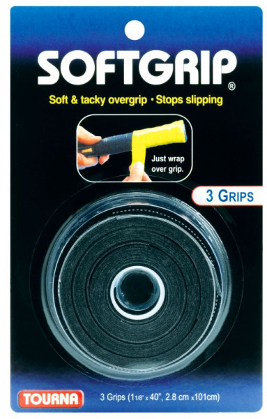 Griffbänder Tourna Soft Grip 3P - black