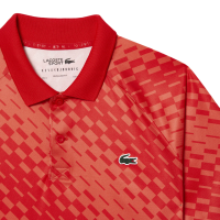 Muški teniski polo Lacoste Tennis x Novak Djokovic Printed Polo-Dry Technology - red/orange Muški teniski polo Lacoste Tennis x Novak Djokovic Printed Polo-Dry Technology - red/orange