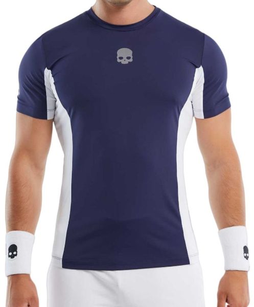 Herren Tennis-T-Shirt Hydrogen 70's Tech T-Shirt - white/blue