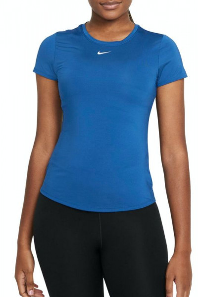 Marškinėliai moterims Nike One Dri-Fit SS Slim Top W - court blue/white