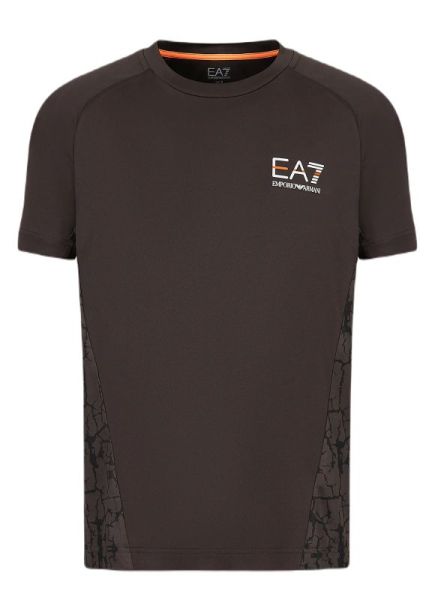 Herren Tennis-T-Shirt EA7 Man Jersey T-Shirt - raven
