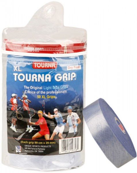 Tenisa overgripu Tourna Grip XL Dry Feel 50P - blue