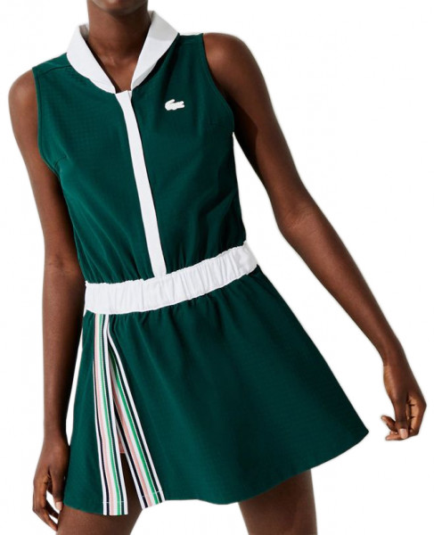Lacoste Women's Sport Houndstooth Tennis Dress - green/white/pink/green | Tennis Shop Strefa Tenisa | Tennis Zone