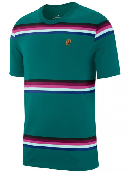  Nike Court Cotton Heritage Tee - mystic green/multi color