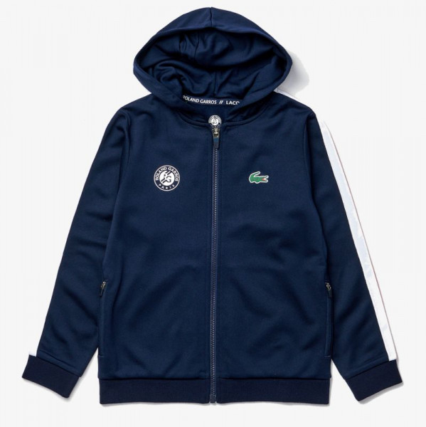  Lacoste Boys’ SPORT French Open Edition Zip Hoodie - navy blue/white/red
