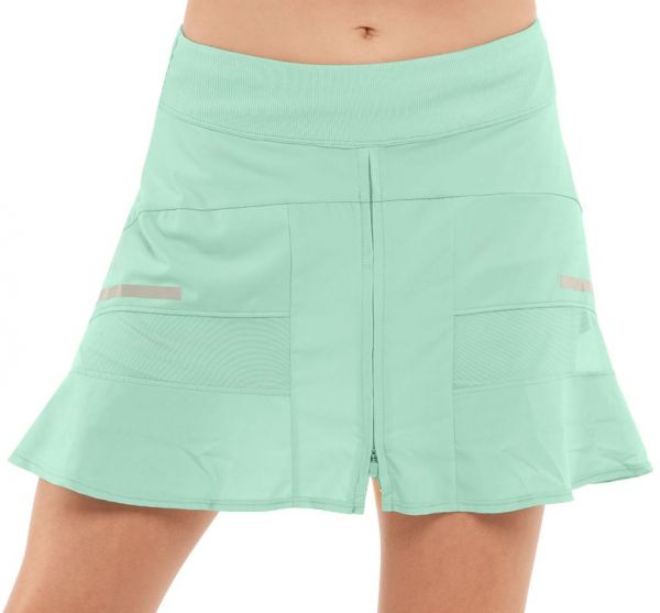 Damen Tennisrock Lucky in Love Avant Garde 1.0 Long Sprint Mesh Skirt - sage
