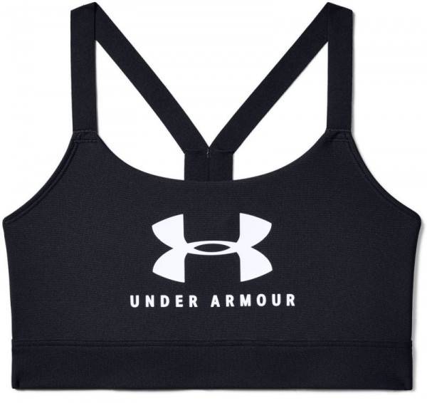 Women's bra Under Armour Mid Sportstyle Graphic Sports Bra - black