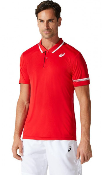 Мъжка тениска с якичка Asics Court M Polo Shirt - classic red