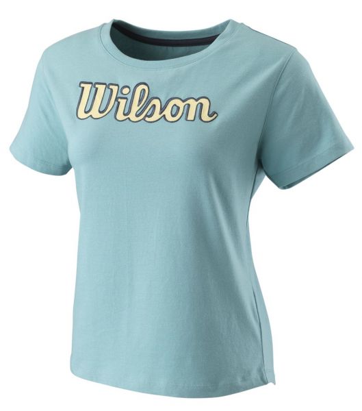 Damski T-shirt Wilson Script Eco Cotton Tee W - reef waters