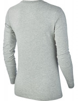 Ženska majica dugih rukava Nike Swoosh Essential LS Icon Ftr - dk grey heather/black Ženska majica dugih rukava Nike Swoosh Essential LS Icon Ftr - dk grey heather/black
