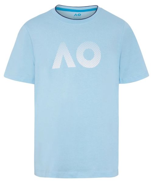 Koszulka chłopięca Australian Open Kids T-Shirt AO Textured Logo - light blue