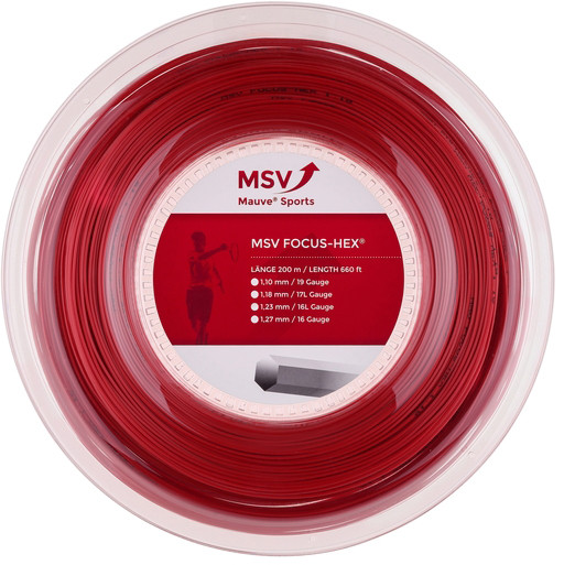 Teniso stygos MSV Focus Hex (200 m) - red