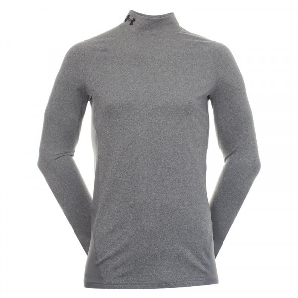 Kompressionskleidung Under Armour Cold Gear Armour Fitted Mock M - charcoal light heather/black