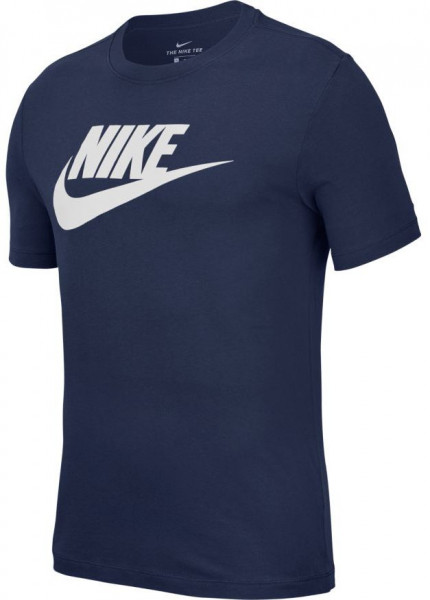 Herren Tennis-T-Shirt Nike Sportswear T-Shirt Icon Futura M - midnight navy/white