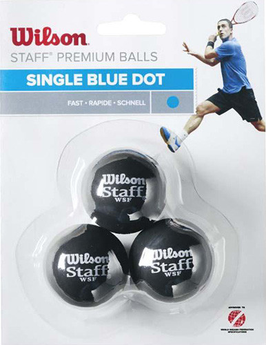 Squash labda Wilson Staff Single Blue Dot - 3B