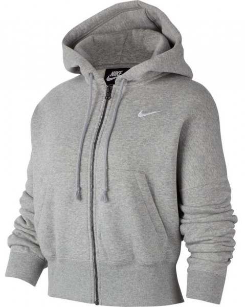  Nike Swoosh FZ Fleece Hoodie W - dark grey heather/white