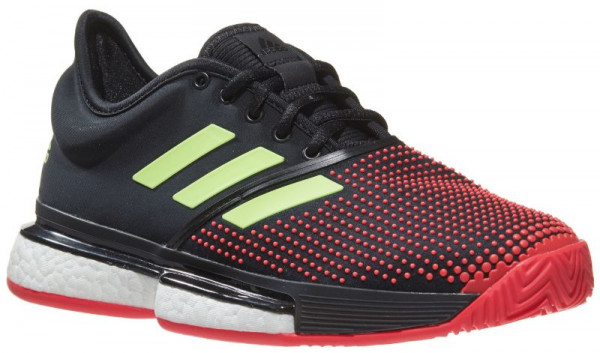  Adidas SoleCourt Boost W - core black/hi-res yellow/shock red