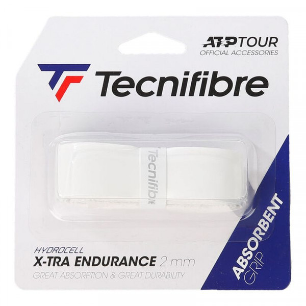 Tenisz markolat - csere Tecnifibre X-Tra Endurance 1P - white