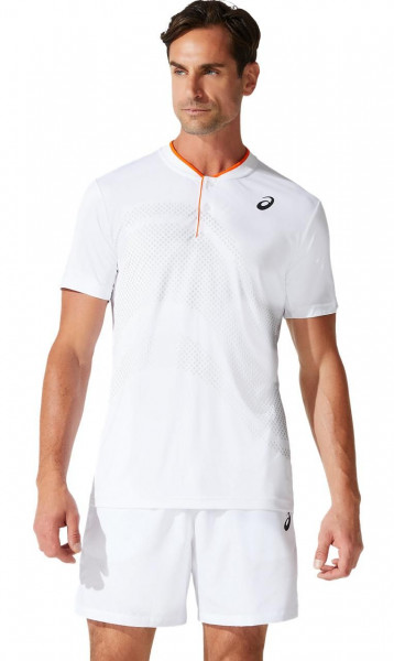 Herren Tennispoloshirt Asics Court M GPX Polo - brilliant white