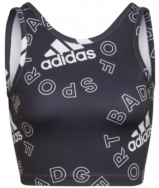 Naiste tennisetopp Adidas Designed To Move Graphic Crop Top W - black/white