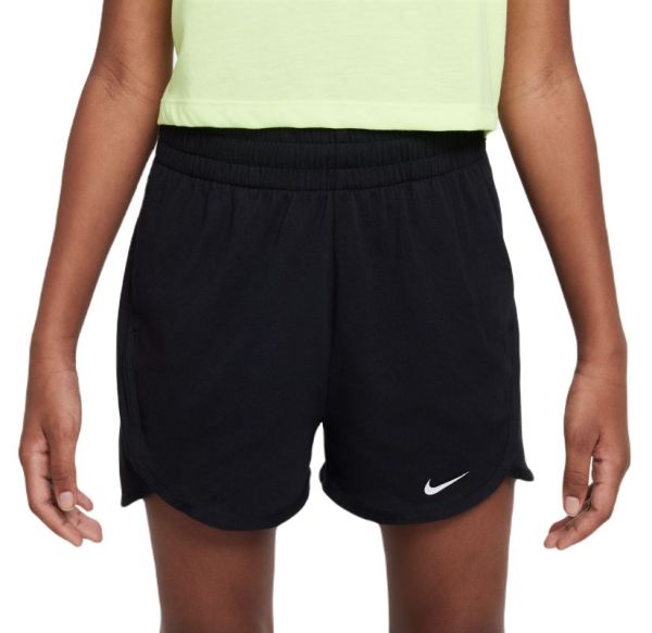 Mädchen Shorts Nike Dri-Fit Breezy High-Waisted Training Shorts - black/white