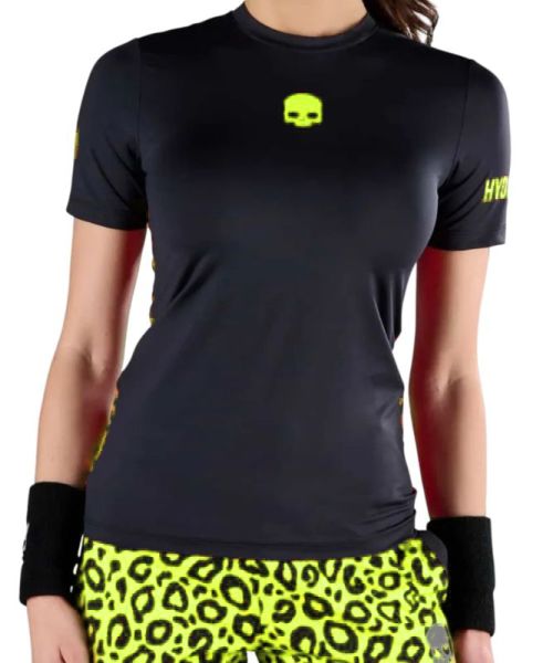 Camiseta de mujer Hydrogen Panther Tech T-Shirt - black/yellow fluo