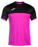 Teniso marškinėliai vyrams Joma Montreal Short Sleeve T-Shirt M - pink/black