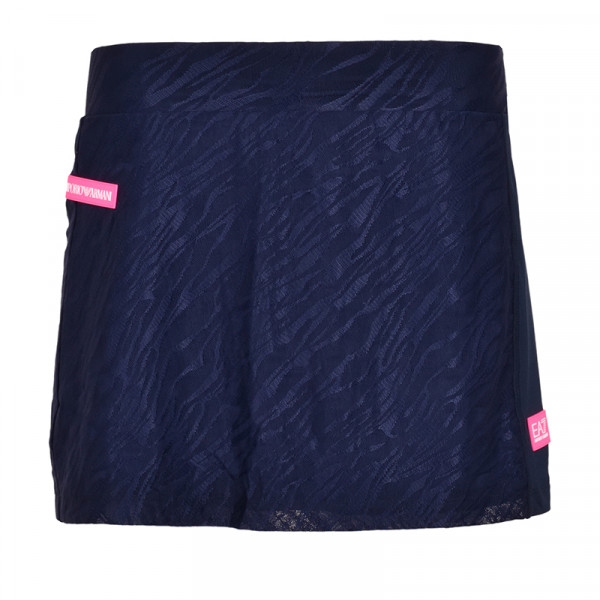 Jupes de tennis pour femmes EA7 Woman Jersey Miniskirt - navy blue