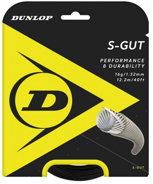 Cordaje de tenis Dunlop S-Gut (12 m) - black