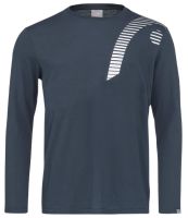 T-shirt de tennis pour hommes (manche longues) Head Club 21 Cliff Long Sleeve - navy