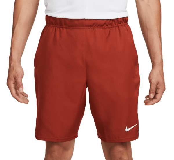 Herren Tennisshorts Nike Court Dri-Fit Victory Short 9in - Orange, Weiß