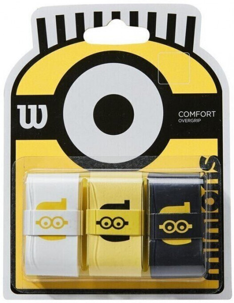 Griffbänder Wilson Minions Overgrip 3P - white/yellow/black