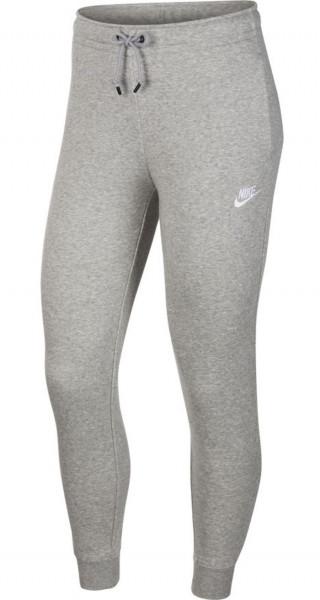 Damen Tennishose Nike NSW Essential Pant Regular Fleece W - Grau, Weiß