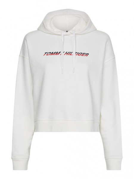 Teniso džemperis moterims Tommy Hilfiger Regular Graphic Hood - ecru