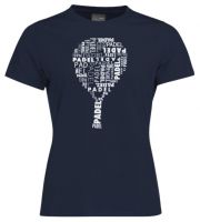 Marškinėliai moterims Head Padel TYPO T-Shirt W - dark blue