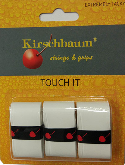 Tenisa overgripu Kirschbaum Touch It white 3P