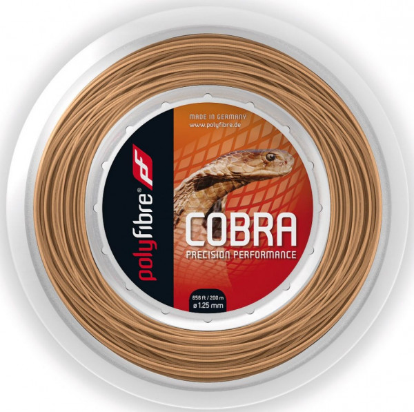 Tenisa stīgas Polyfibre Cobra (200 m) - brown