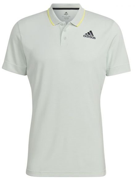 Herren Tennispoloshirt Adidas Tennis Freelift Polo - linen green