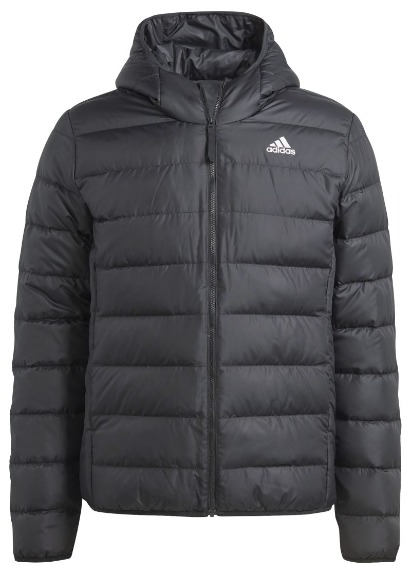 Adidas Essentials Light Down Hooded Schwarz