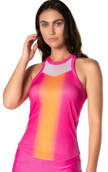 Damski top tenisowy Lucky in Love Shockin' Radiance Tank - Różowy