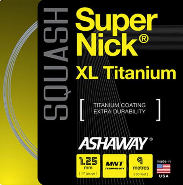 Skvoša stīgas Ashaway SuperNick XL Titanium