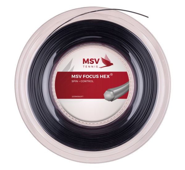 Corda da tennis MSV Focus Hex (200 m) - black