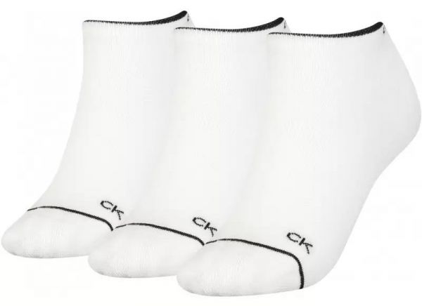 Ponožky Calvin Klein Sneaker Athleisure 3P - white