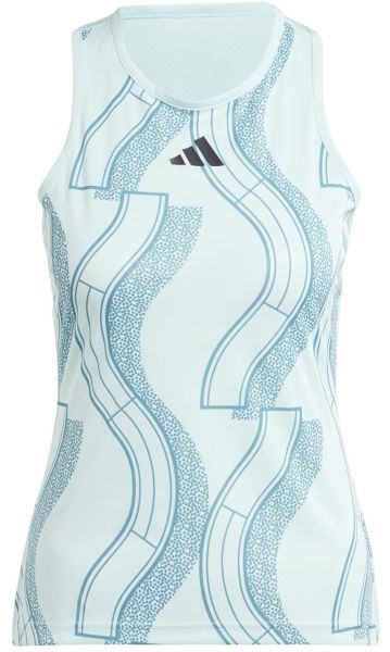 Női tenisz top Adidas Club Tennis Graphic Tank Top - semi flash aqua/arctic fusion