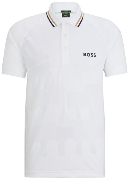 Meeste tennisepolo BOSS Patteo MB Slim-Fit Polo Shirt - white
