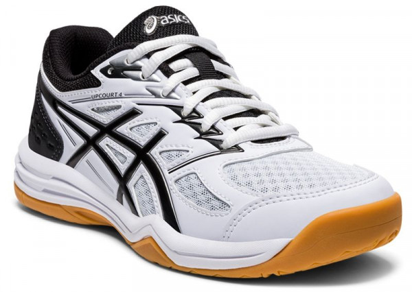 Juniorská obuv na squash Asics Upcourt 4 GS - white/black