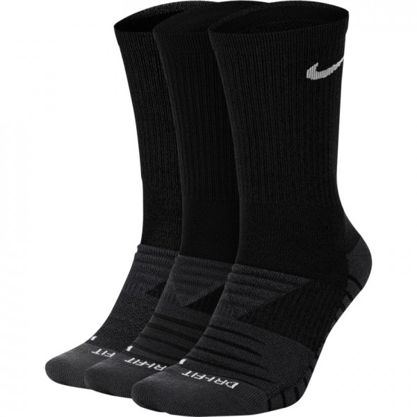 Tenisa zeķes Nike Dry Cushioned Quarter 3P - black