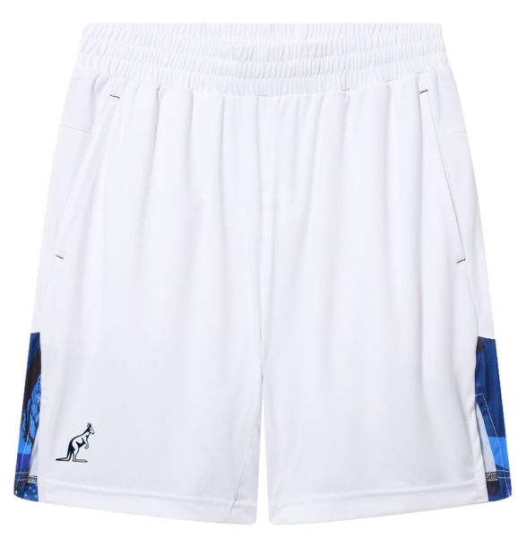 Pantaloncini da tennis da uomo Australian Scribble Block in Ace - Bianco