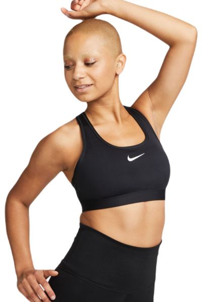 Krūšturis Nike Swoosh Medium Support Non-Padded Sports Bra - black/white