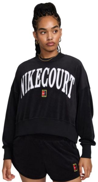 Dámská tenisová mikina Nike Court Heritage Oversized Crew-Neck Graphic Tennis